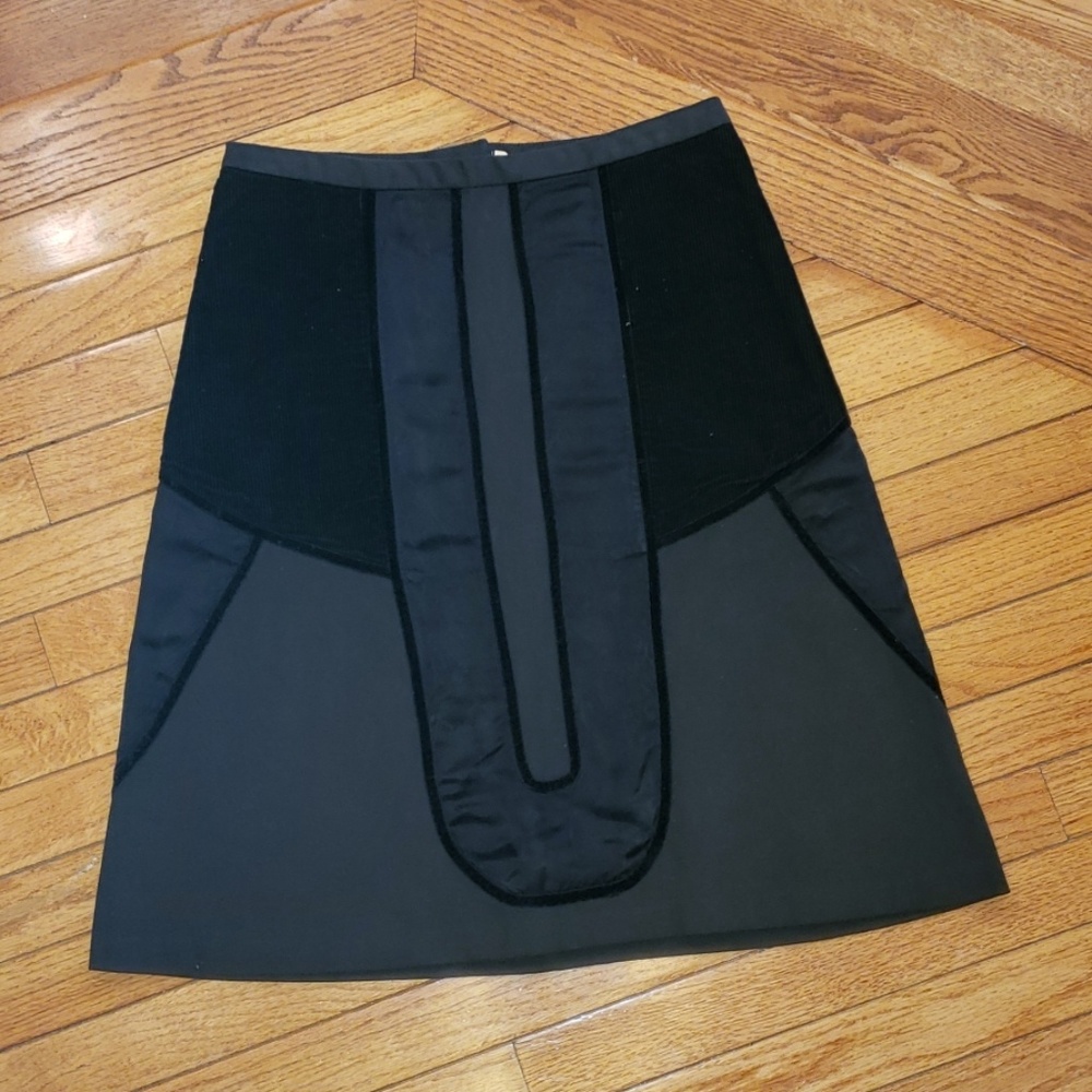Jil Stuart A line detailed RUNWAY Black  skirt